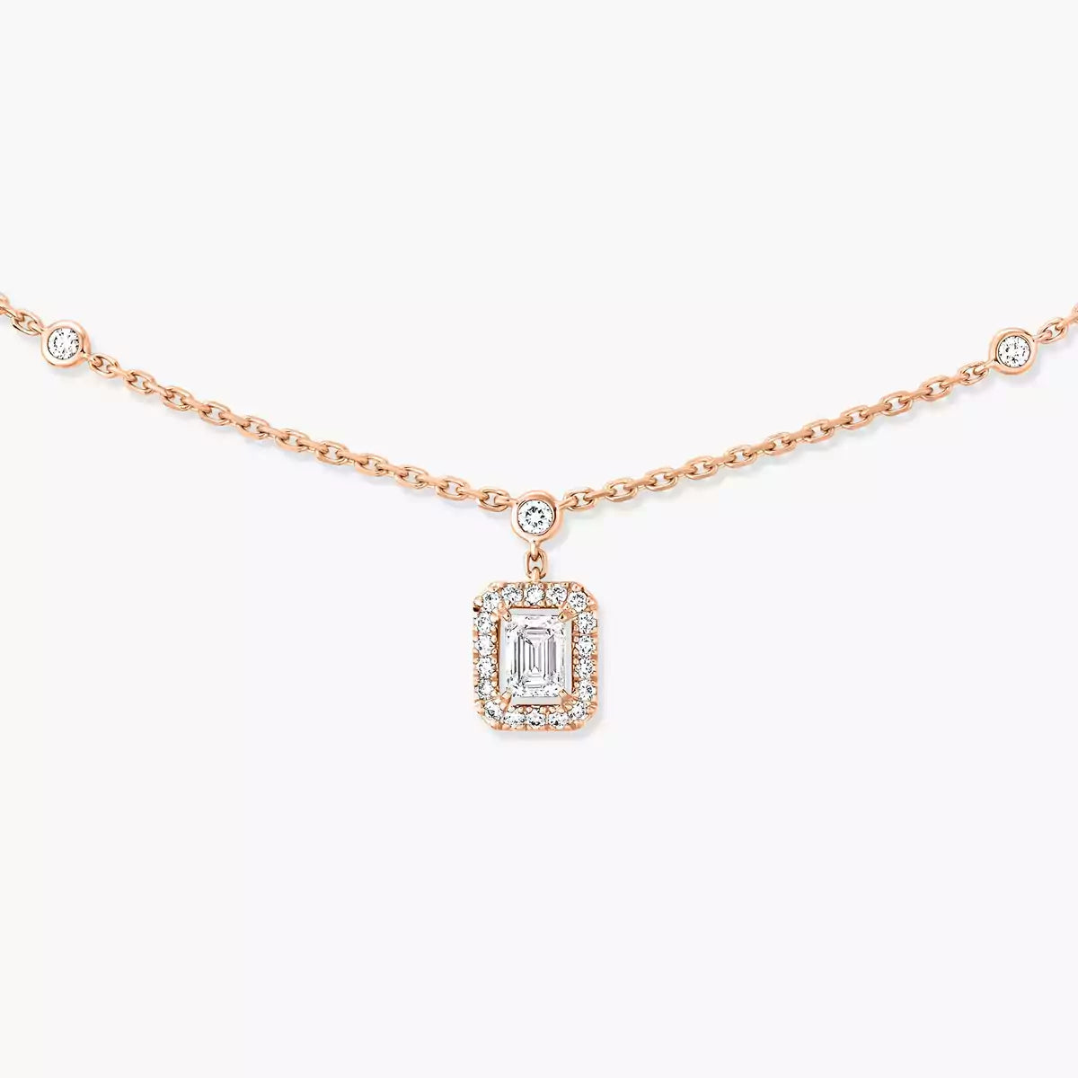 [Rosla]My Twin Diamond Necklace in Silver