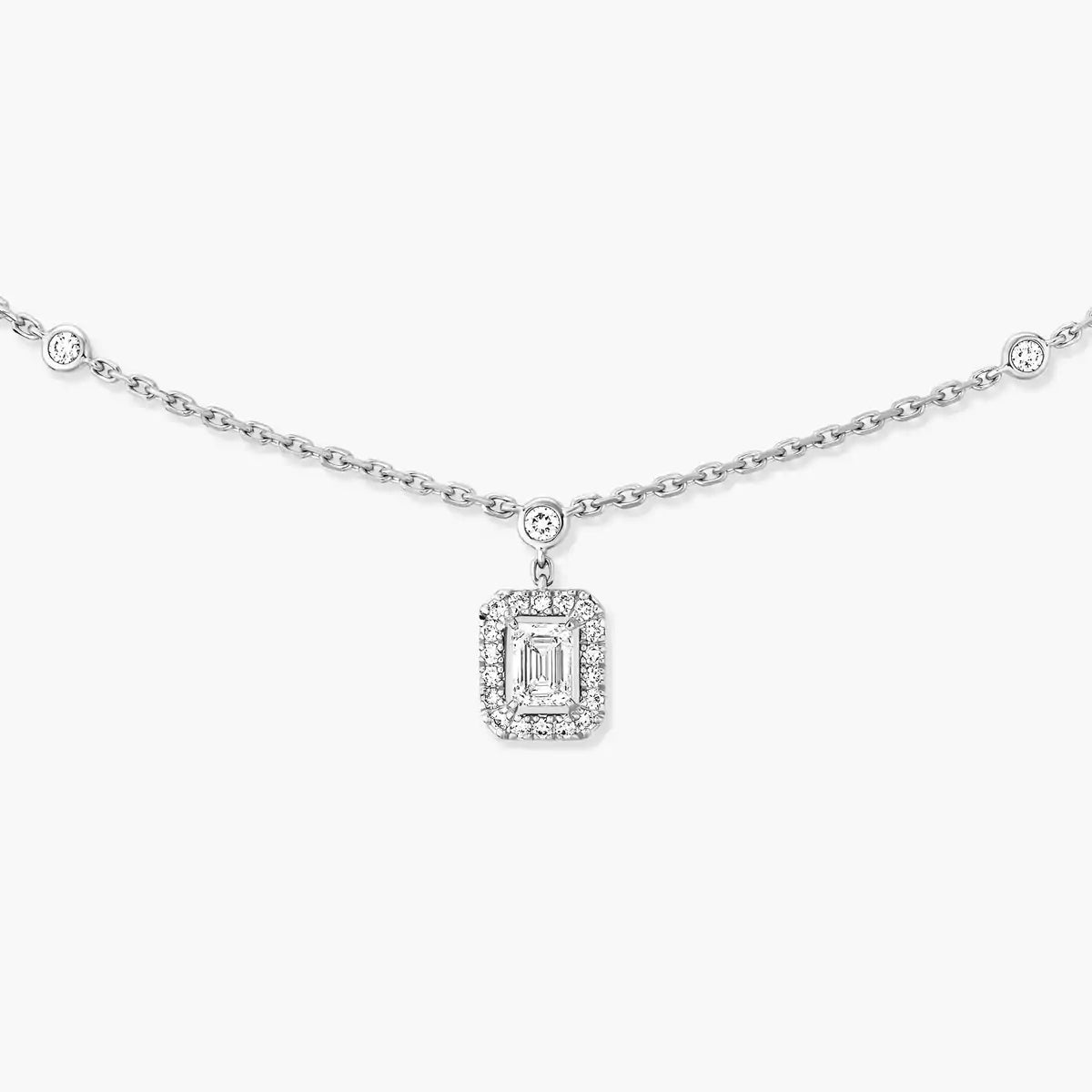[Rosla]My Twin Diamond Necklace in Silver