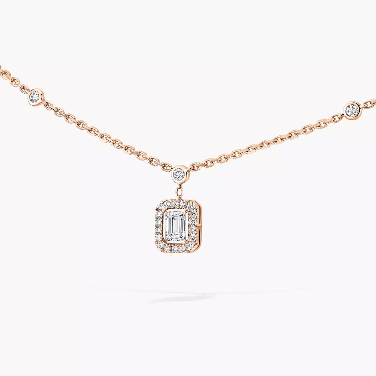 [Rosla]My Twin Diamond Necklace in Silver