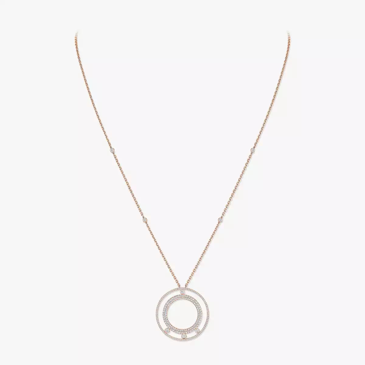 [Rosla]Move Romane Long Pave_-Set Diamond Necklace