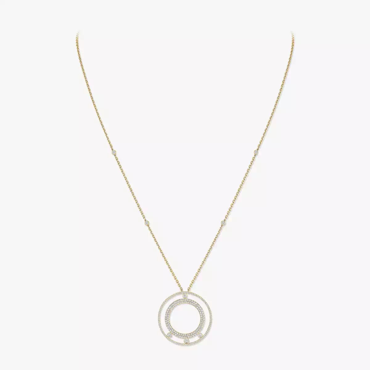[Rosla]Move Romane Long Pave_-Set Diamond Necklace