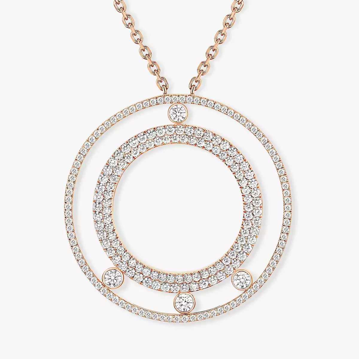 [Rosla]Move Romane Long Pave_-Set Diamond Necklace