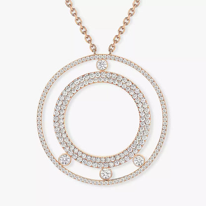 [Rosla]Move Romane Long Pave_-Set Diamond Necklace