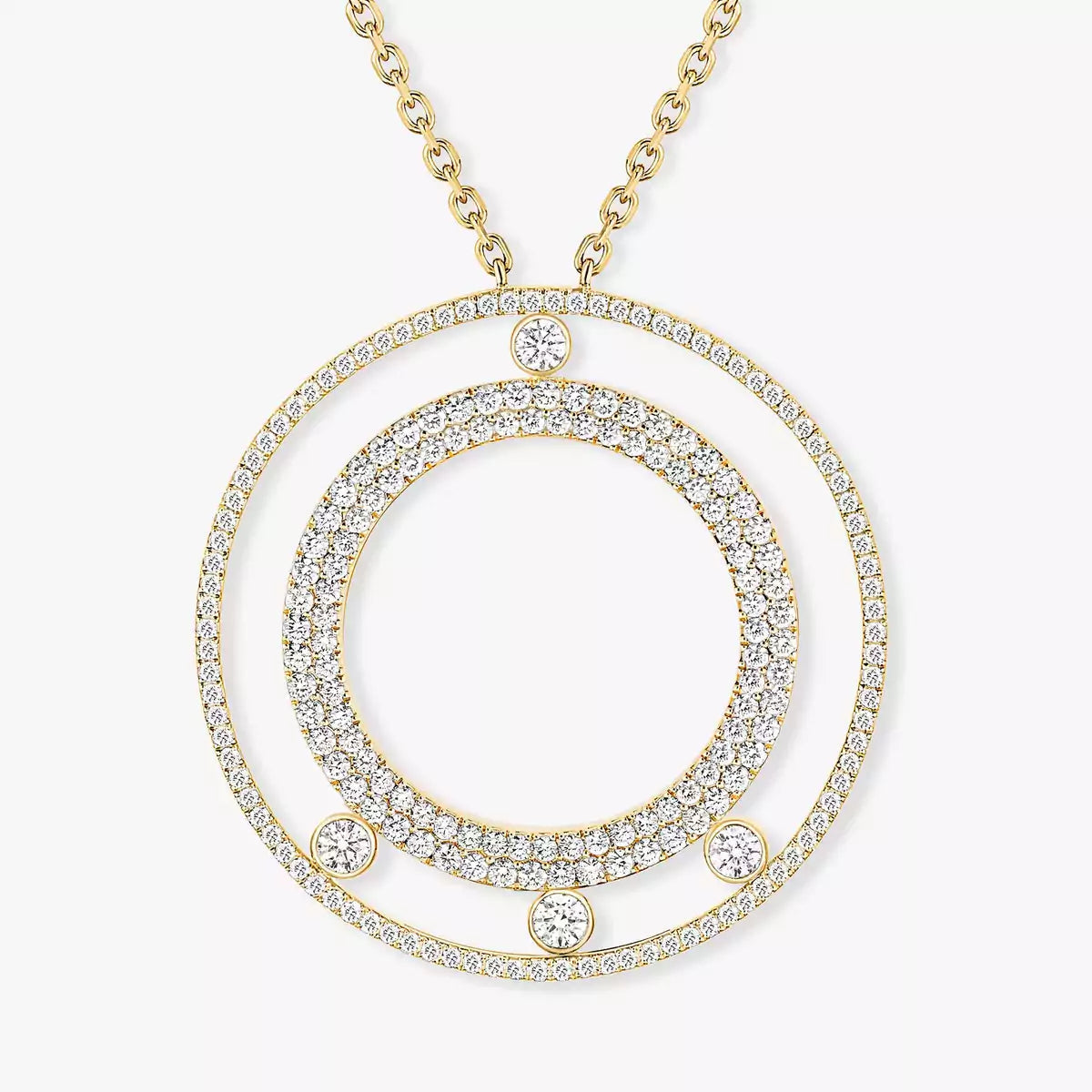 [Rosla]Move Romane Long Pave_-Set Diamond Necklace