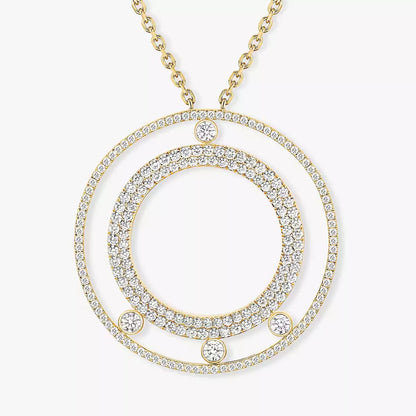 [Rosla]Move Romane Long Pave_-Set Diamond Necklace