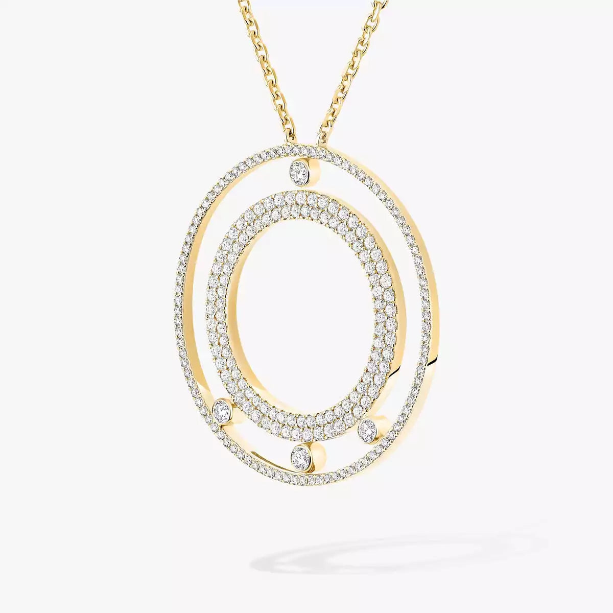 [Rosla]Move Romane Long Pave_-Set Diamond Necklace
