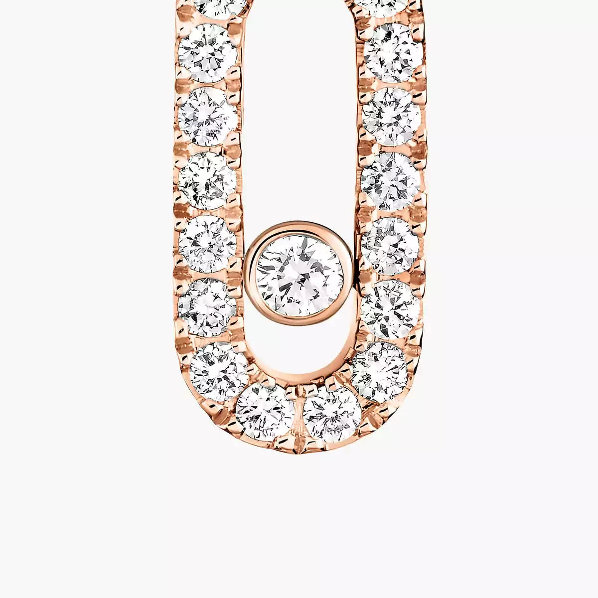 [Rosla]Move Uno Single Diamond Hoop Earring