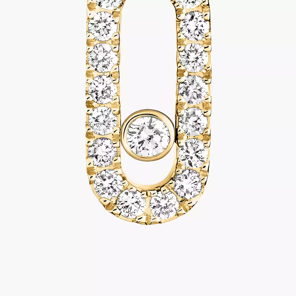 [Rosla]Move Uno Single Diamond Hoop Earring