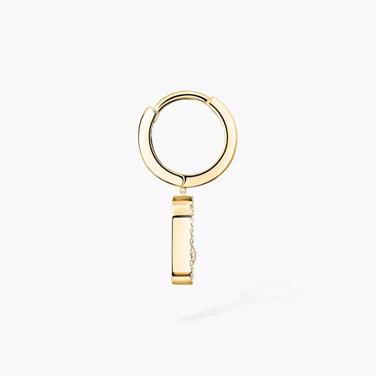 [Rosla]Move Uno Single Diamond Hoop Earring