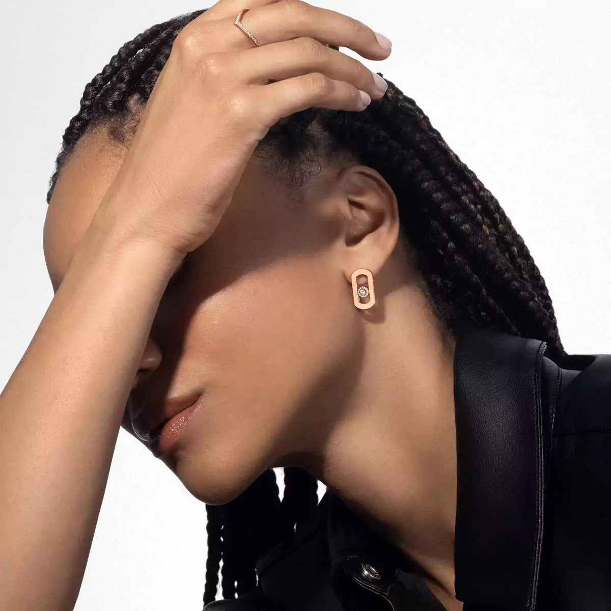 [Rosla]So Move Diamond Earrings in Yellow Gold