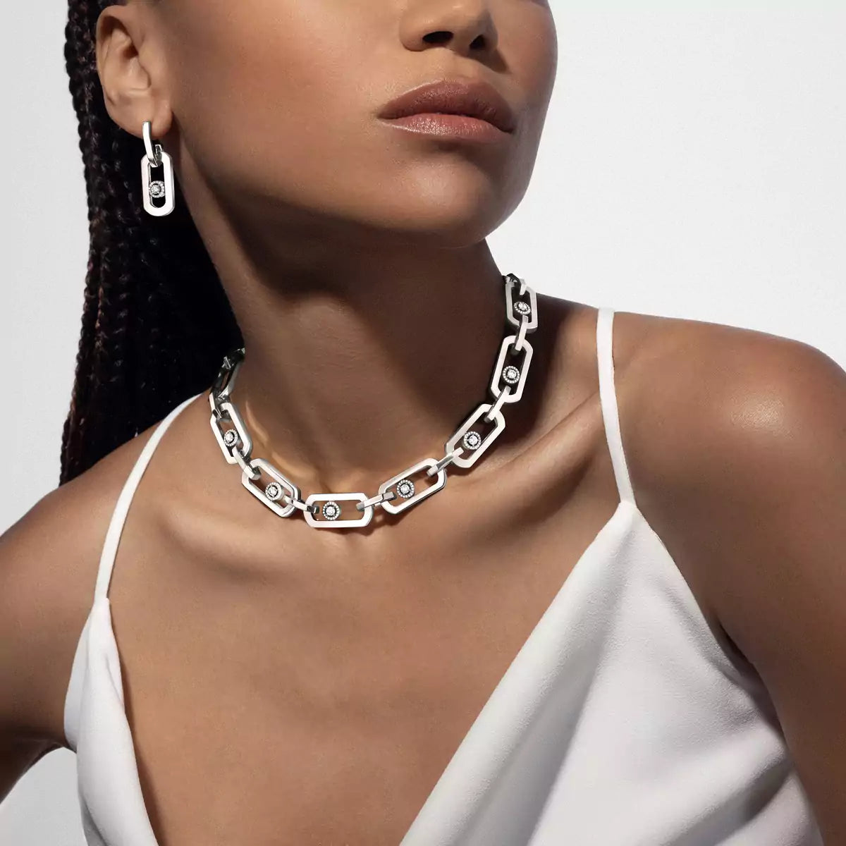 [Rosla]So Move XL Diamond Pendant Earrings