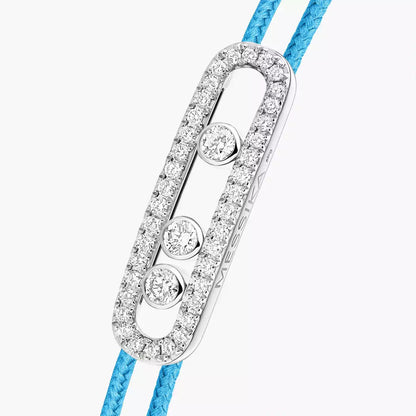 [Rosla]Messika Care(s) pink cord pavé bracelet