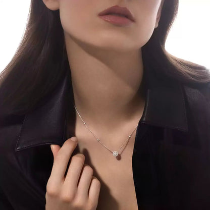 [Rosla]Diamond Necklace 0,20ct Brilliant Shape Joy