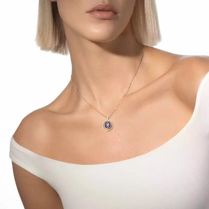 [Rosla]Lucky Move Diamond Necklace in Rose Gold and White Mother-of-Pearl