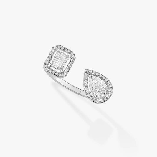 [Rosla]MY TWIN TOI & MOI SILVER DIAMOND RING