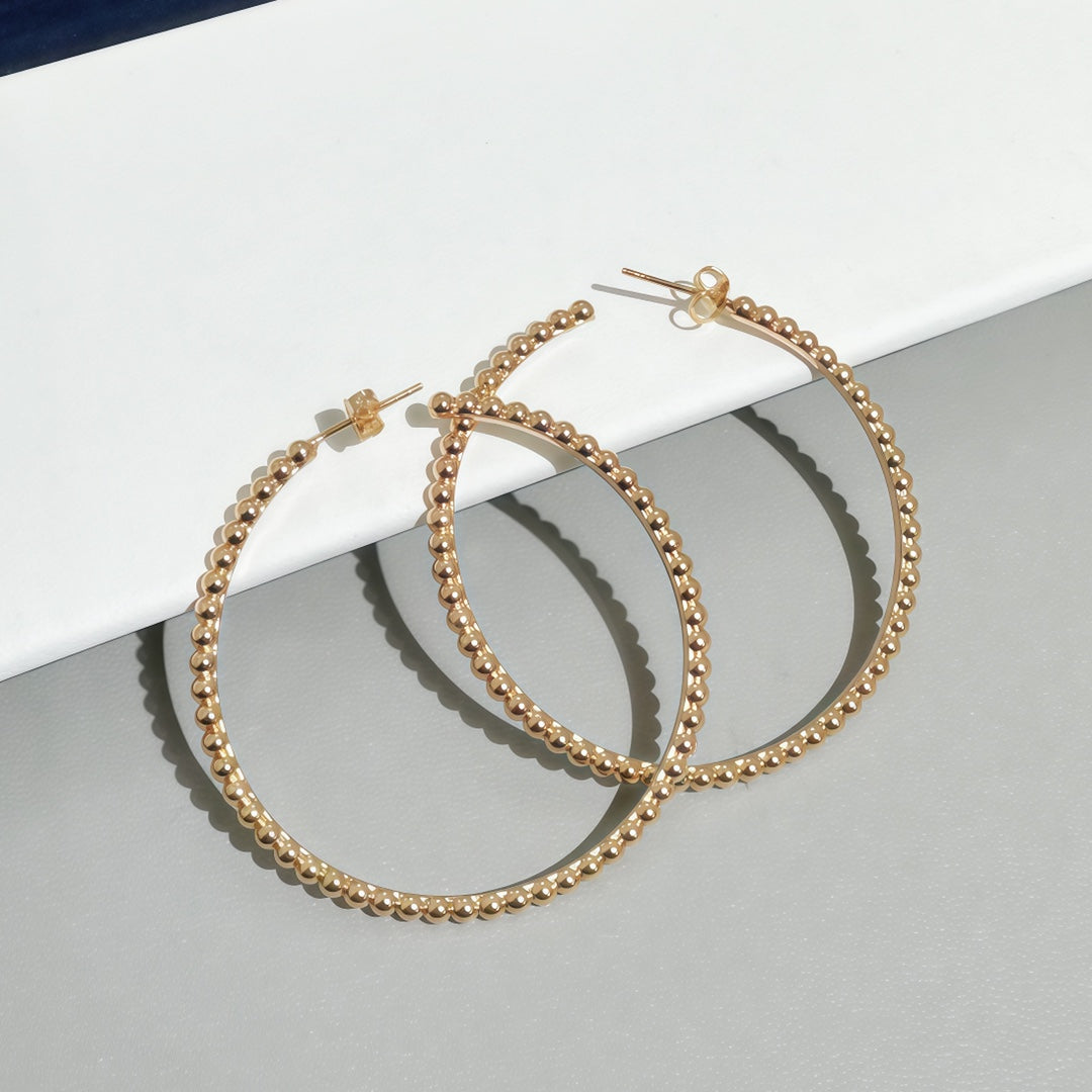 [LUXE]SMOOTH BEAD STUD EARRINGS