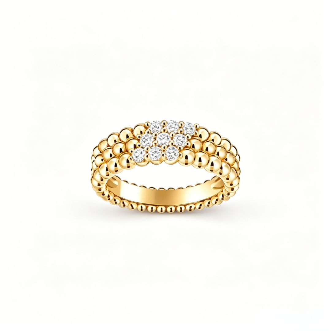 [LUXE]Five-row diamond bracelet