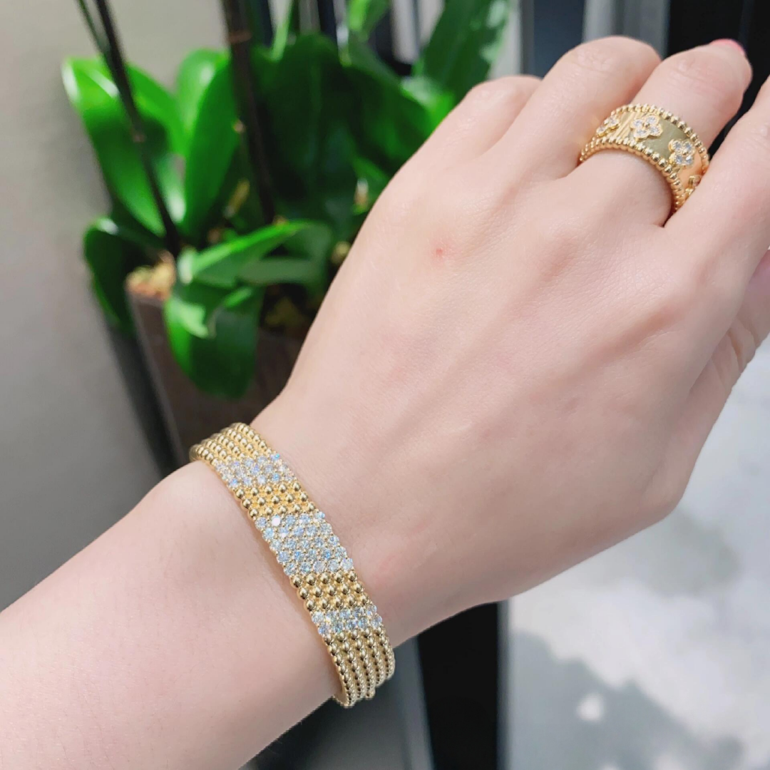 [LUXE]Five-row diamond bracelet