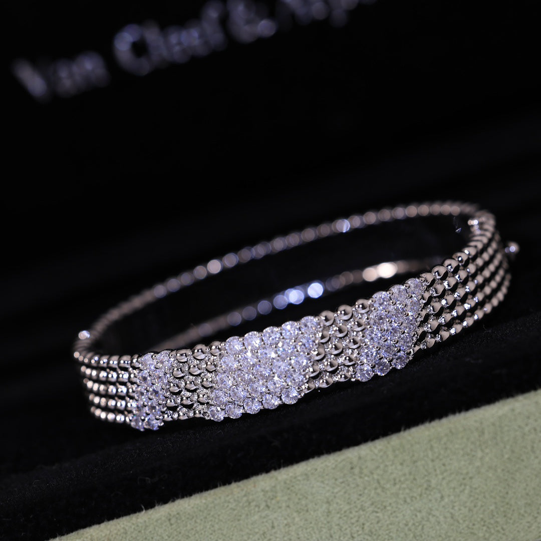 [LUXE]Five-row diamond bracelet