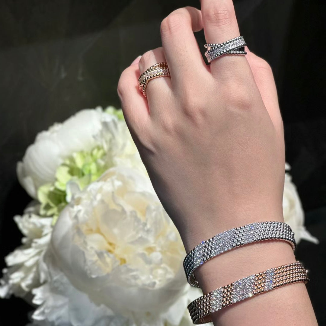 [LUXE]Five-row diamond bracelet