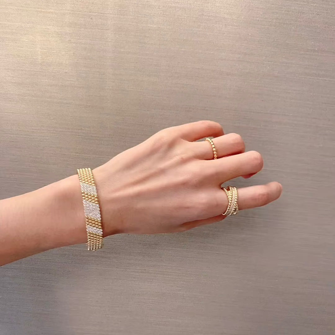 [LUXE]Five-row diamond bracelet