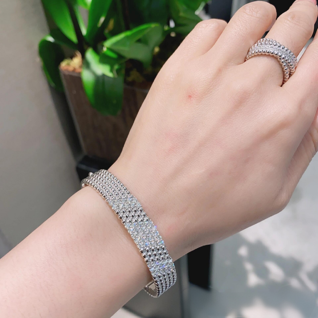 [LUXE]Five-row diamond bracelet