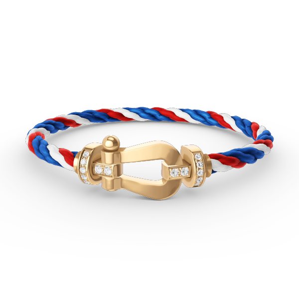 [Rosla]FORCE LARGE HORSESHOE HALF DIAMOND BRACELET GOLD