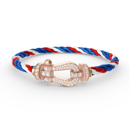 [Rosla]FORCE LARGE HORSESHOE FULL DIAMOND BRACELET ROSE GOLD