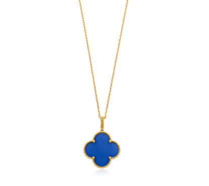 [Rosla]CLOVER 25MM NECKLACE TURQUOISE ROSE GOLD