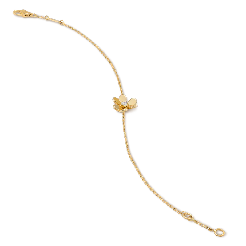 [Rosla]FRIVOLE GOLD FLOWER PINK MALACHITE BRACELET