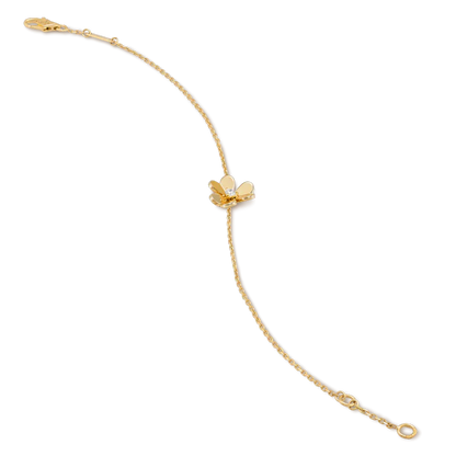[Rosla]FRIVOLE GOLD FLOWER PINK MALACHITE BRACELET