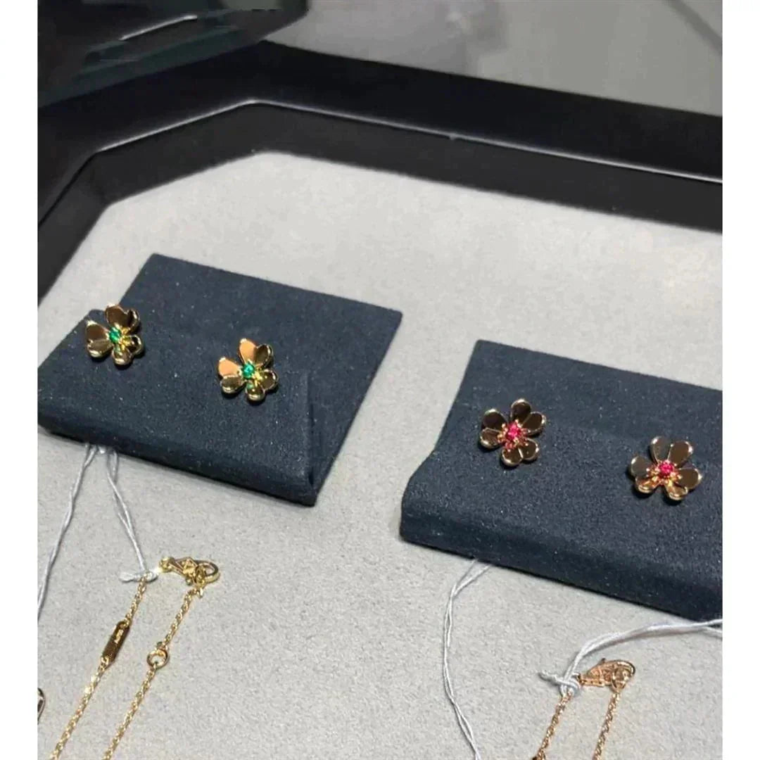 [Rosla]FRIVOLE  FLOWER PINK EARRINGS