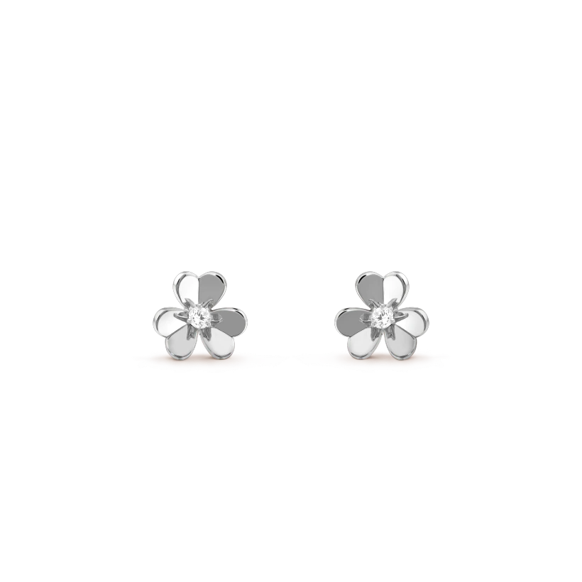 [Rosla]FRIVOLE MINI SILVER FLOWER EARRINGS