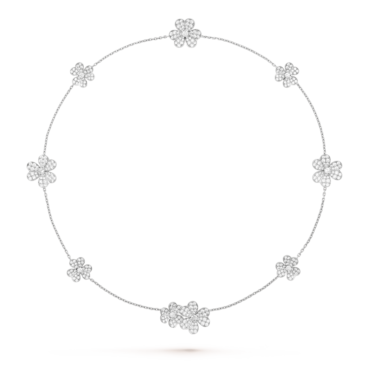 [Rosla]FRIVOLE SILVER 9 FLOWERS NECKLACE