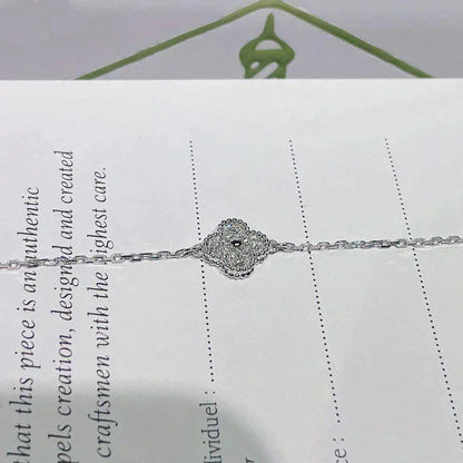 [Rosla]CLOVER  SINGLE FLOWER BRACELET SILVER