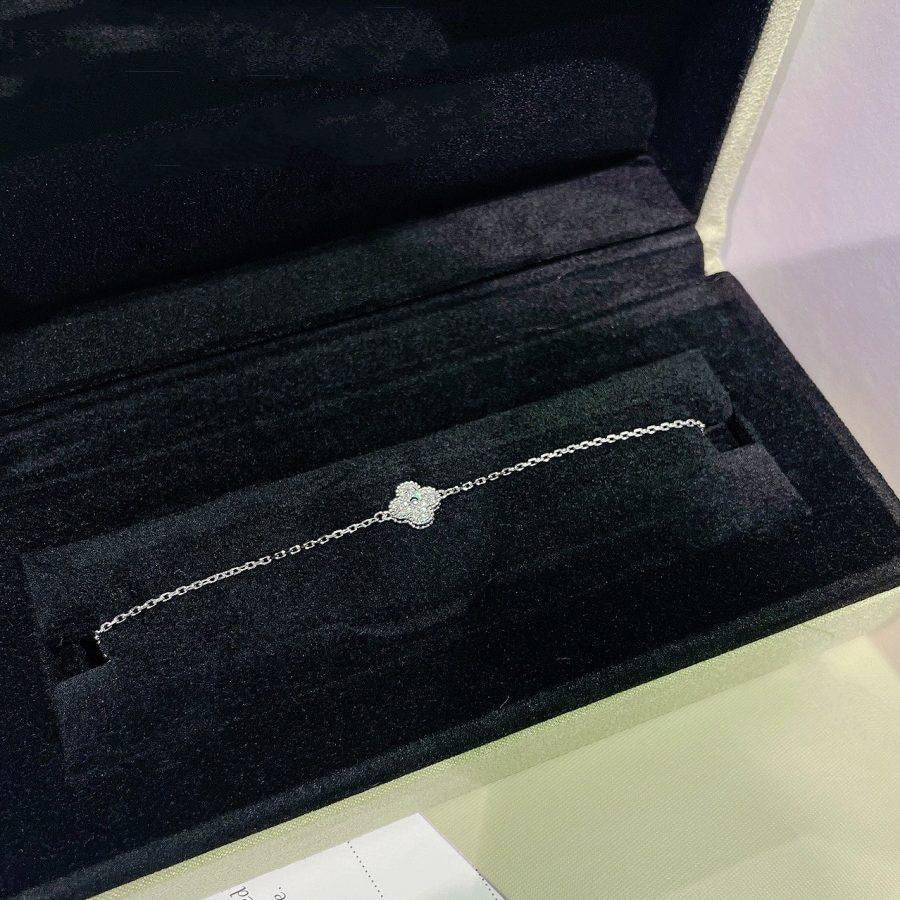 [Rosla]CLOVER  SINGLE FLOWER BRACELET SILVER