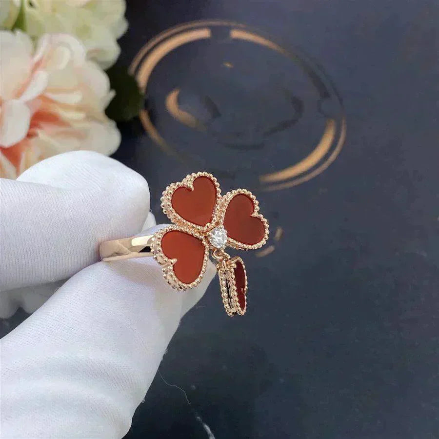 [Rosla]SWEET CLOVER CARNELIAN RING