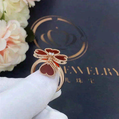 [Rosla]SWEET CLOVER CARNELIAN RING