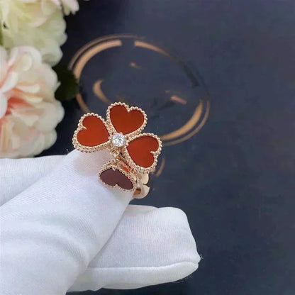 [Rosla]SWEET CLOVER CARNELIAN RING
