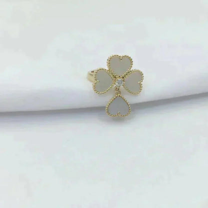 [Rosla]SWEET CLOVER WHITE MOP RING