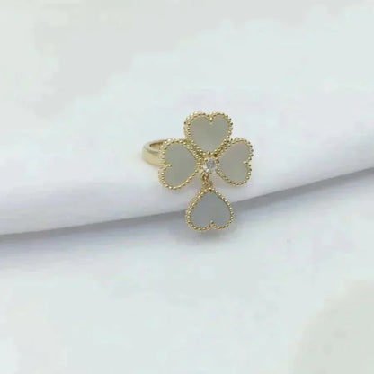 [Rosla]SWEET CLOVER WHITE MOP RING