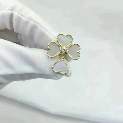 [Rosla]SWEET CLOVER WHITE MOP RING