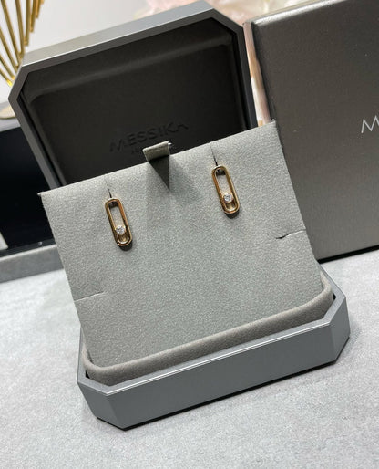 [Rosla]MOVE UNO SMALL 1 DIAMOND EARRINGS