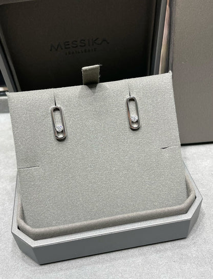 [Rosla]MOVE UNO SMALL 1 DIAMOND EARRINGS