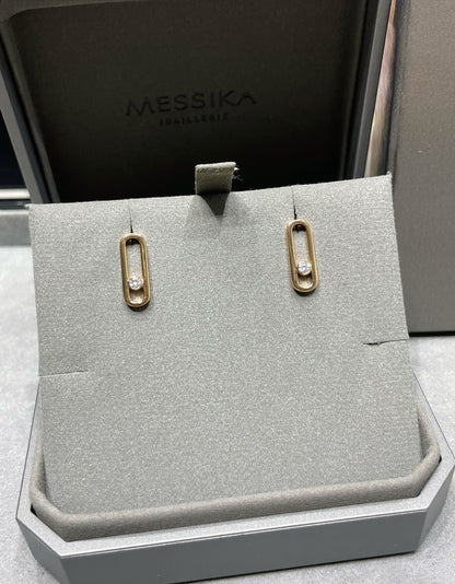 [Rosla]MOVE UNO SMALL 1 DIAMOND EARRINGS