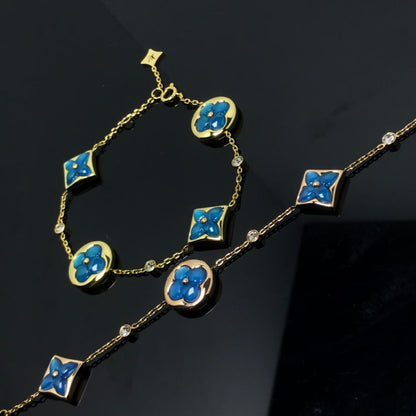 [Rosla]STAR AND SUN 4 MOTIF BLUE BRACELET
