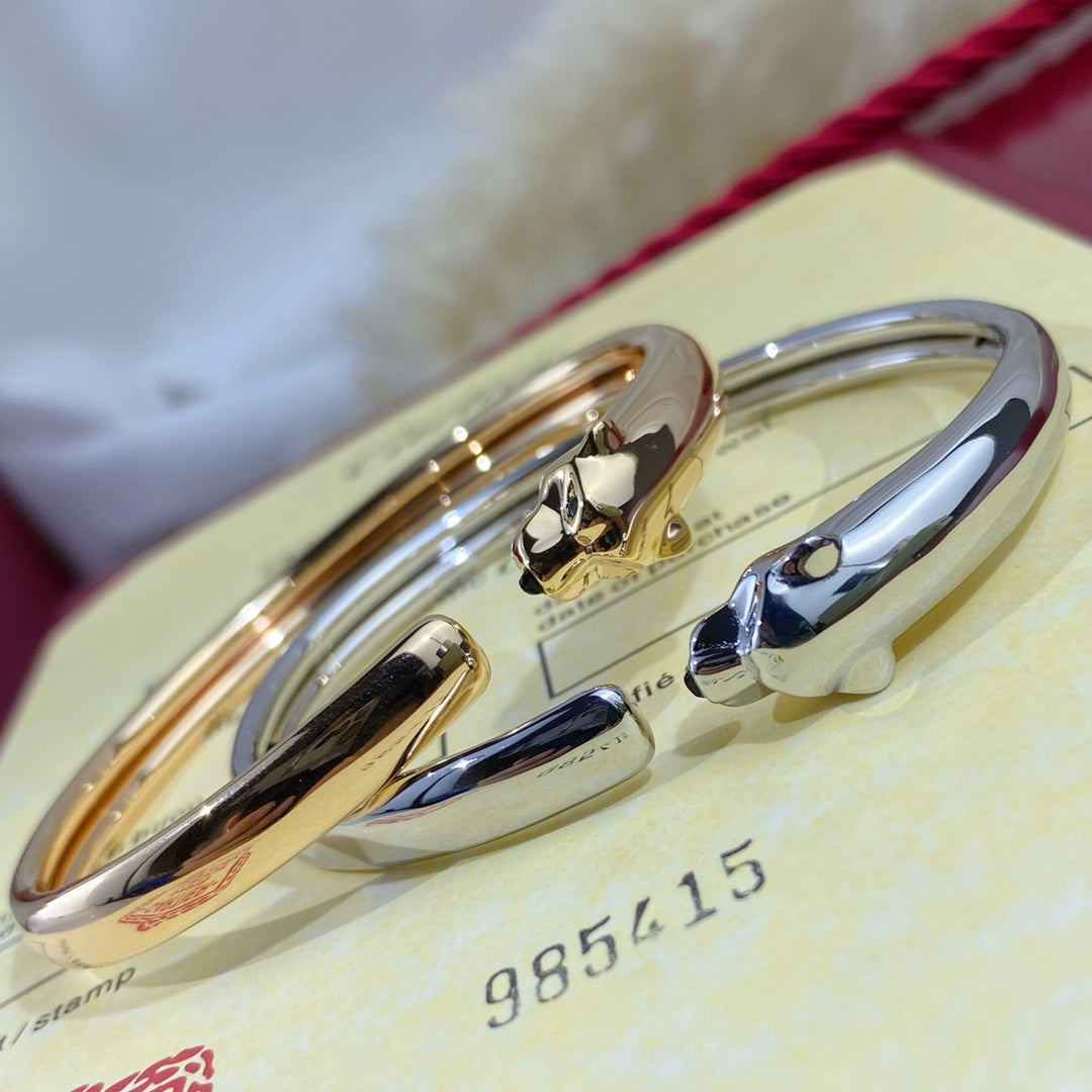 [Rosla]PANTHERE SILVER OPEN BRACELET