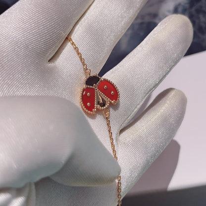 [Rosla]LUCKY SPRING 1 MOTIF PINK GOLD BRACELET