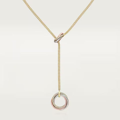 [Rosla]TRINITY DIAMONDS NECKLACE