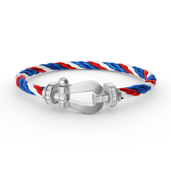 [Rosla]FORCE LARGE HORSESHOE HALF DIAMOND BRACELET SILVER